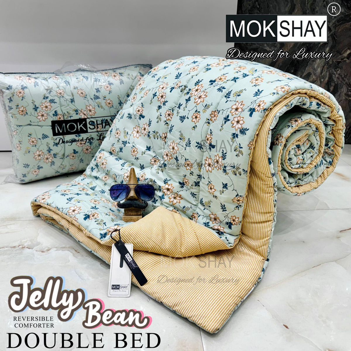 Jellybean Double Bed Reversible Comforter MOKSHAY®