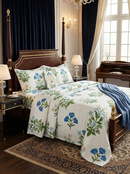 MOKSHAY Status King Quilted Premium King Size Bedsheet Set | 108 × 108 Inches