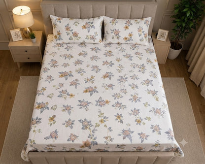 Status King Quilted Premium King Size Bedsheet Set MOKSHAY®