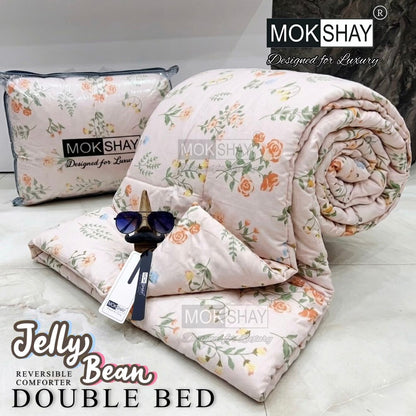MOKSHAY® Jellybean Double Bed Reversible Comforter