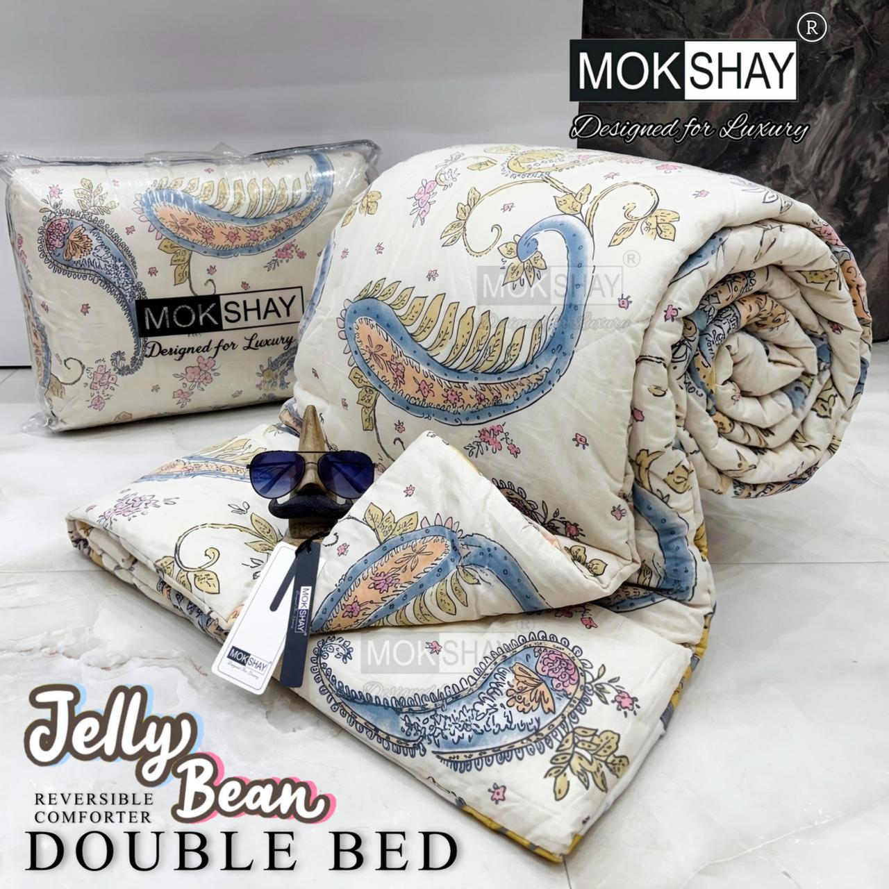 MOKSHAY® Jellybean Double Bed Reversible Comforter