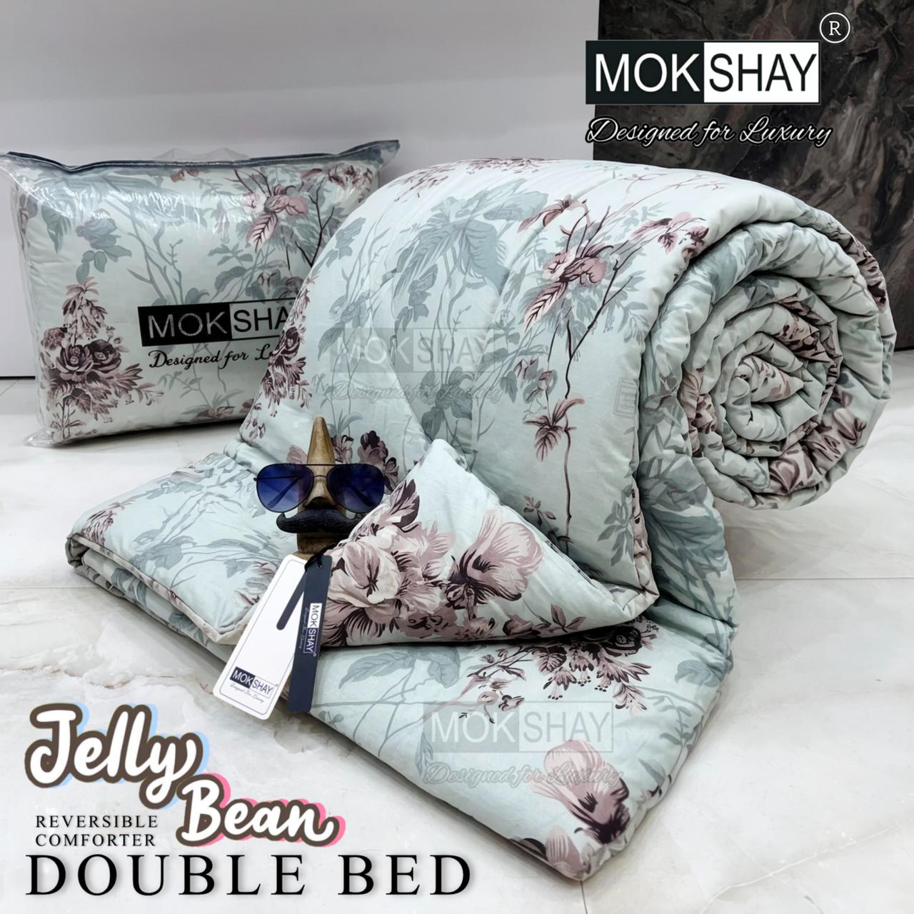 MOKSHAY® Jellybean Double Bed Reversible Comforter