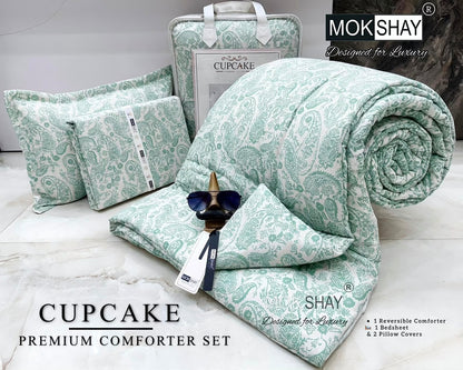 MOKSHAY® Cupcake 4PC Double Bed Comforter Set