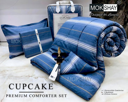 MOKSHAY® Cupcake 4PC Double Bed Comforter Set