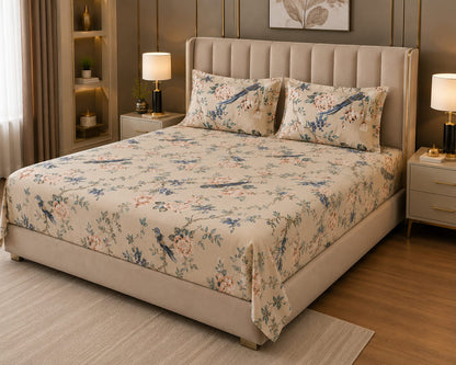 MOKSHAY Anokhi King Size Pure Cotton Bedsheet Set | 100 × 108 Inches