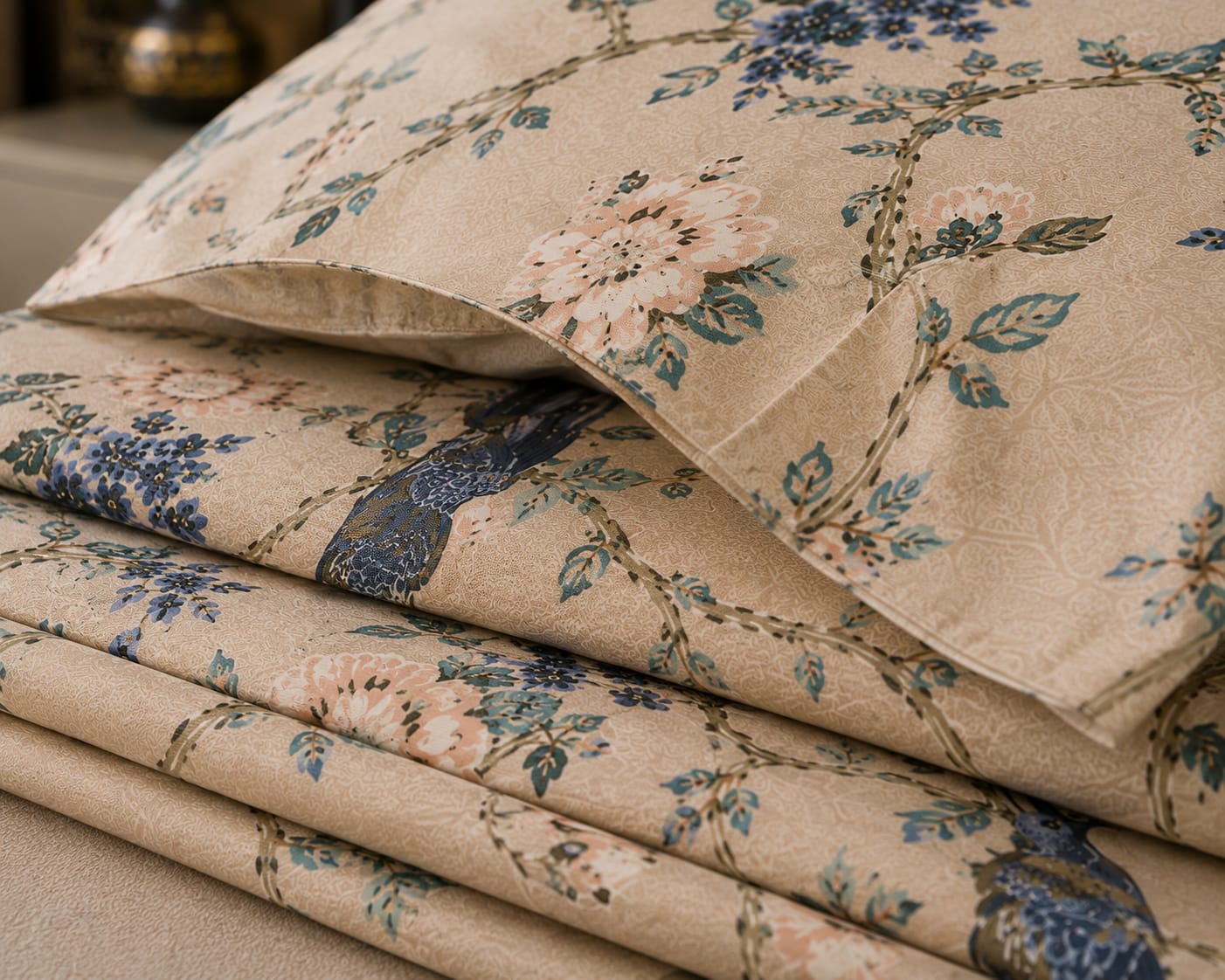 MOKSHAY Anokhi King Size Pure Cotton Bedsheet Set | 100 × 108 Inches
