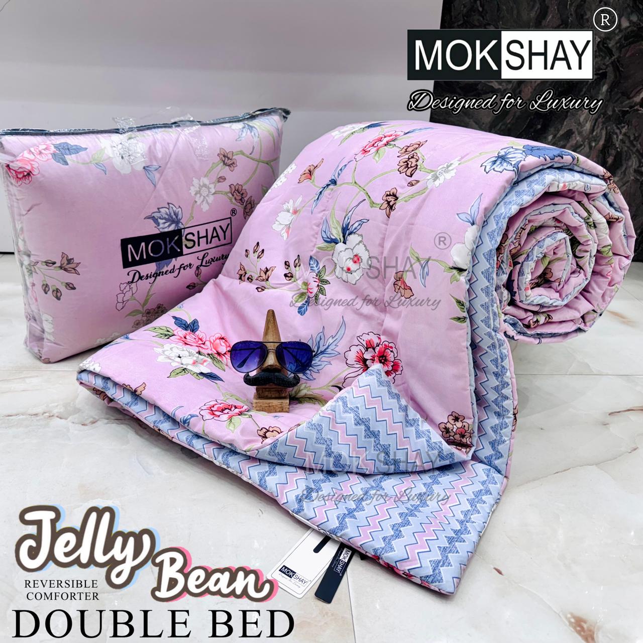 MOKSHAY® Jellybean Double Bed Reversible Comforter