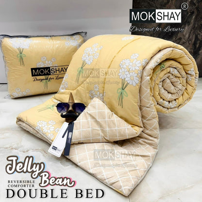 MOKSHAY® Jellybean Double Bed Reversible Comforter