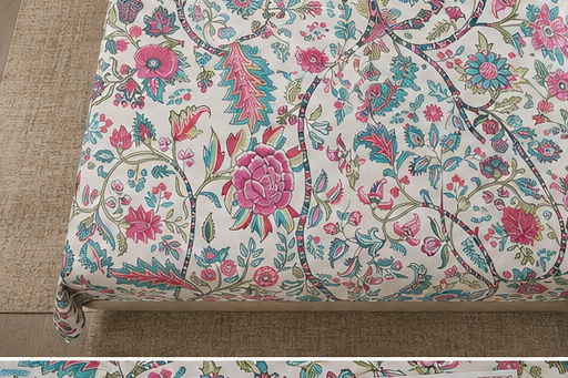MOKSHAY Anokhi King Size Pure Cotton Bedsheet Set | 100 × 108 Inches