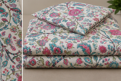 MOKSHAY Anokhi King Size Pure Cotton Bedsheet Set | 100 × 108 Inches