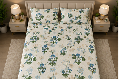 MOKSHAY Pluto Jumbo King Jointless Bedsheet Set | 108 × 108 Inches