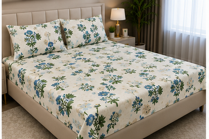 MOKSHAY Pluto Jumbo King Jointless Bedsheet Set | 108 × 108 Inches