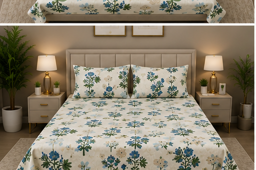 MOKSHAY Pluto Jumbo King Jointless Bedsheet Set | 108 × 108 Inches