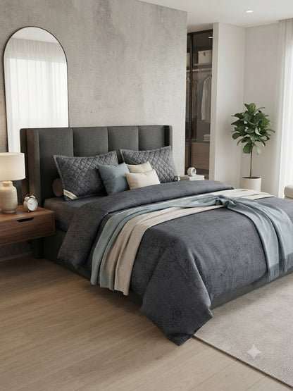 Status King Quilted Premium King Size Bedsheet Set MOKSHAY®