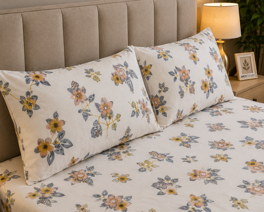 Status King Quilted Premium King Size Bedsheet Set MOKSHAY®
