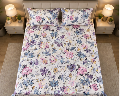 MOKSHAY Pluto Jumbo King Jointless Bedsheet Set | 108 × 108 Inches