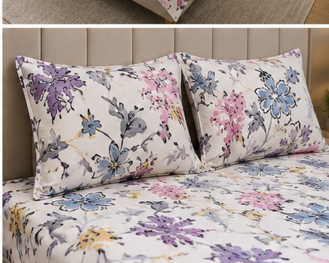 MOKSHAY Pluto Jumbo King Jointless Bedsheet Set | 108 × 108 Inches