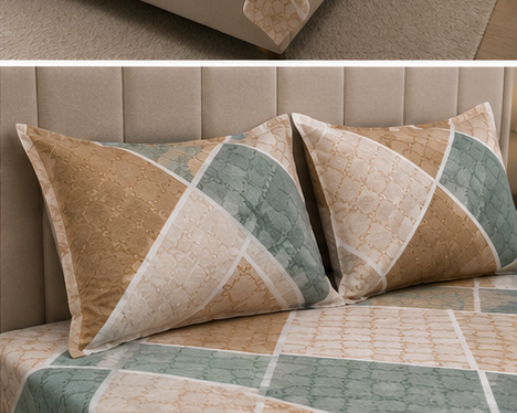 MOKSHAY Pluto Jumbo King Jointless Bedsheet Set | 108 × 108 Inches