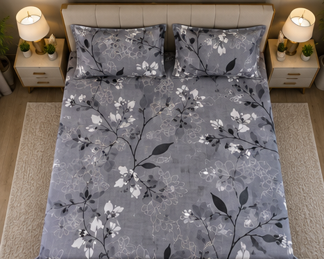 MOKSHAY Pluto Jumbo King Jointless Bedsheet Set | 108 × 108 Inches