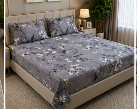 MOKSHAY Pluto Jumbo King Jointless Bedsheet Set | 108 × 108 Inches