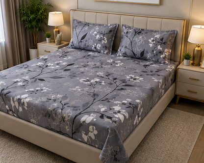 MOKSHAY Pluto Jumbo King Jointless Bedsheet Set | 108 × 108 Inches