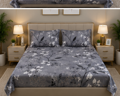 MOKSHAY Pluto Jumbo King Jointless Bedsheet Set | 108 × 108 Inches