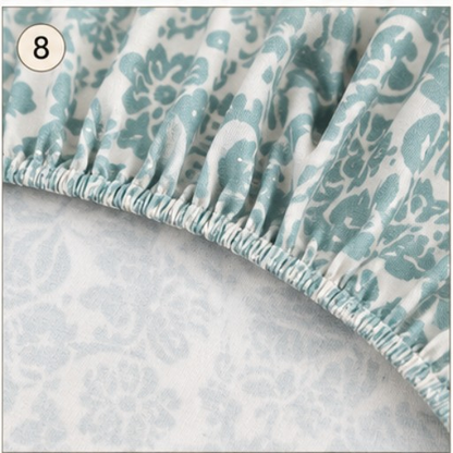 MOKSHAY Bedfit King Elastic Fitted Bedsheet Set | 72 × 78 × 9 Inches