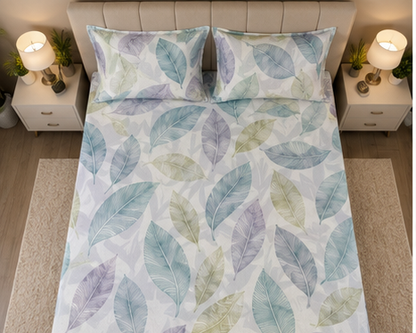 MOKSHAY Pluto Jumbo King Jointless Bedsheet Set | 108 × 108 Inches