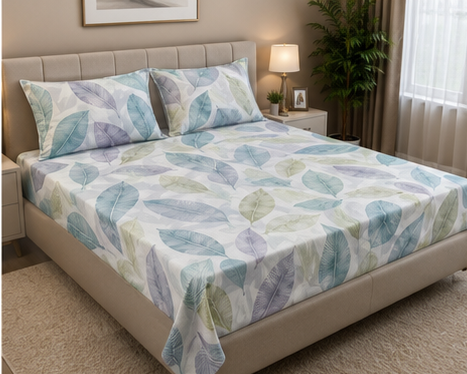 MOKSHAY Pluto Jumbo King Jointless Bedsheet Set | 108 × 108 Inches