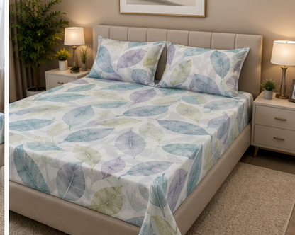 MOKSHAY Pluto Jumbo King Jointless Bedsheet Set | 108 × 108 Inches