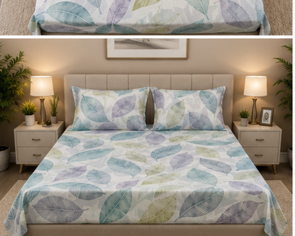 MOKSHAY Pluto Jumbo King Jointless Bedsheet Set | 108 × 108 Inches