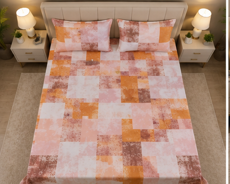 MOKSHAY Pluto Jumbo King Jointless Bedsheet Set | 108 × 108 Inches
