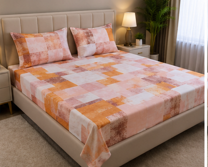 MOKSHAY Pluto Jumbo King Jointless Bedsheet Set | 108 × 108 Inches