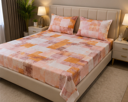 MOKSHAY Pluto Jumbo King Jointless Bedsheet Set | 108 × 108 Inches
