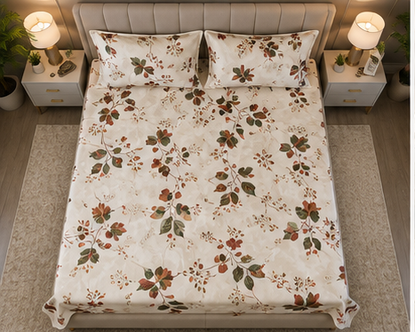 MOKSHAY Pluto Jumbo King Jointless Bedsheet Set | 108 × 108 Inches