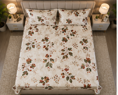 MOKSHAY Pluto Jumbo King Jointless Bedsheet Set | 108 × 108 Inches