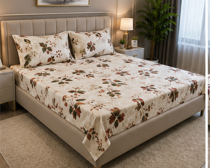 MOKSHAY Pluto Jumbo King Jointless Bedsheet Set | 108 × 108 Inches