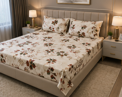 MOKSHAY Pluto Jumbo King Jointless Bedsheet Set | 108 × 108 Inches