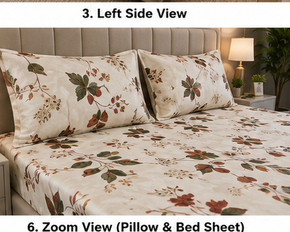 MOKSHAY Pluto Jumbo King Jointless Bedsheet Set | 108 × 108 Inches