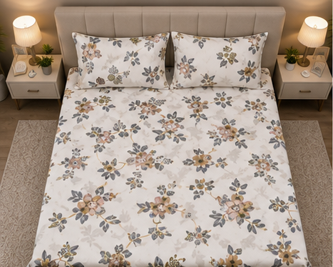 MOKSHAY Pluto Jumbo King Jointless Bedsheet Set | 108 × 108 Inches