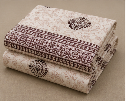 MOKSHAY Raas Jumbo King Pure Cotton Bedsheet Set | 108 × 108 Inches