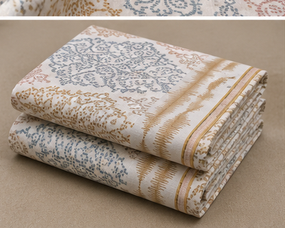 MOKSHAY Raas Jumbo King Pure Cotton Bedsheet Set | 108 × 108 Inches